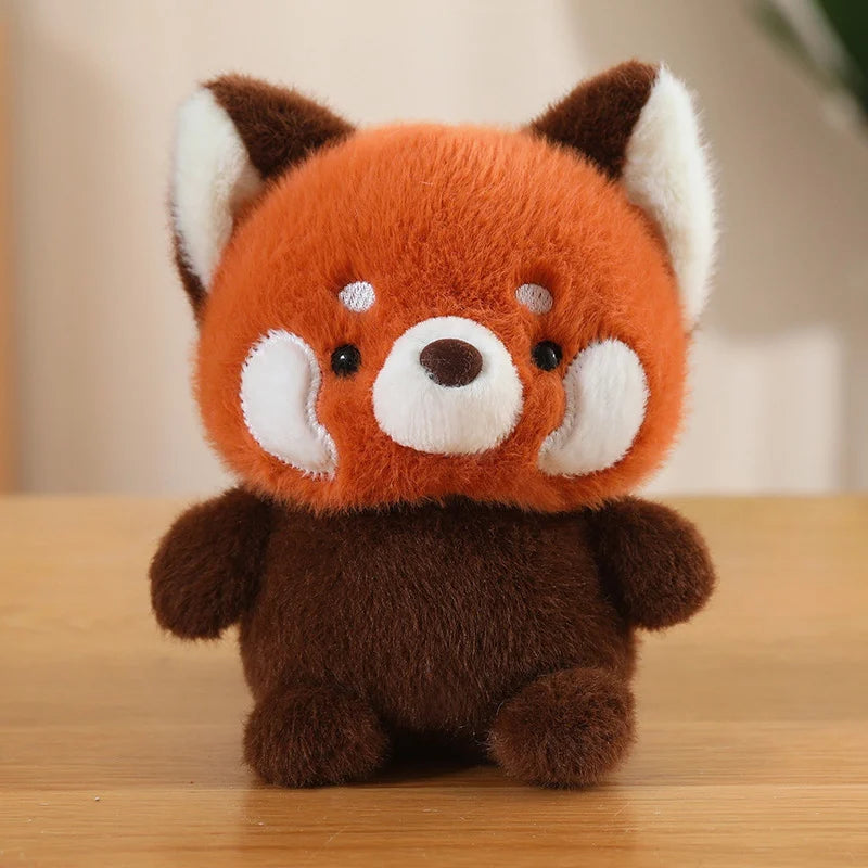 EZ Cute Sitting Animals Red Panda Fox Sloth Cat Soft Plush Dolls Stuffed Capybara Pig Plushie Baby Toys Gifts For Children