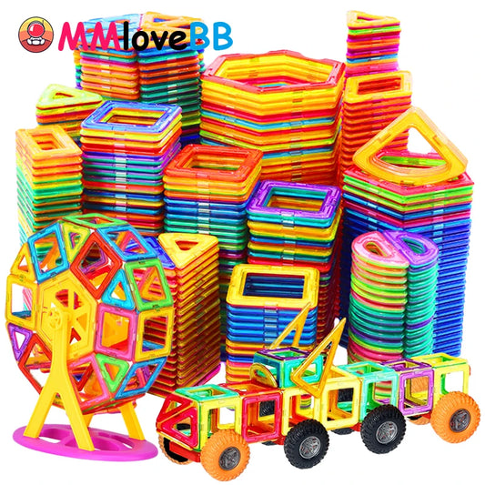 EZ Magnets Toys for Kids Big Size Plus Magnetic Blocks for Children Designer Constructor Set Toys for Boys Building Blocks