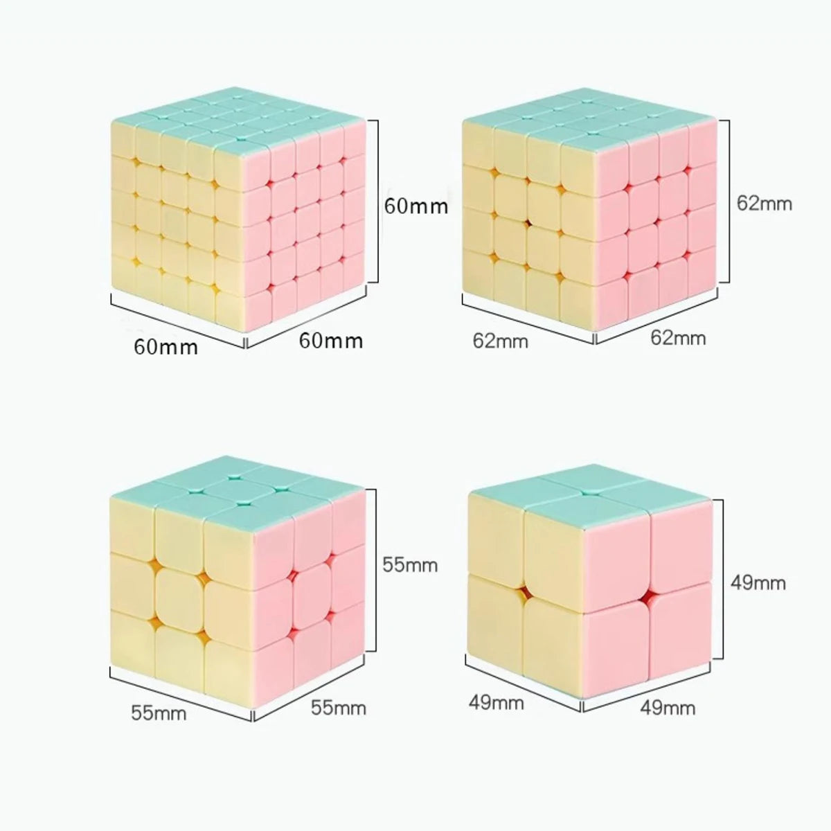 EZ Magic Cube 2x2 3x3 4x4 5x5 pyramid Magic Cube racing stress-relieving puzzle professional smooth speed game children's toy gift