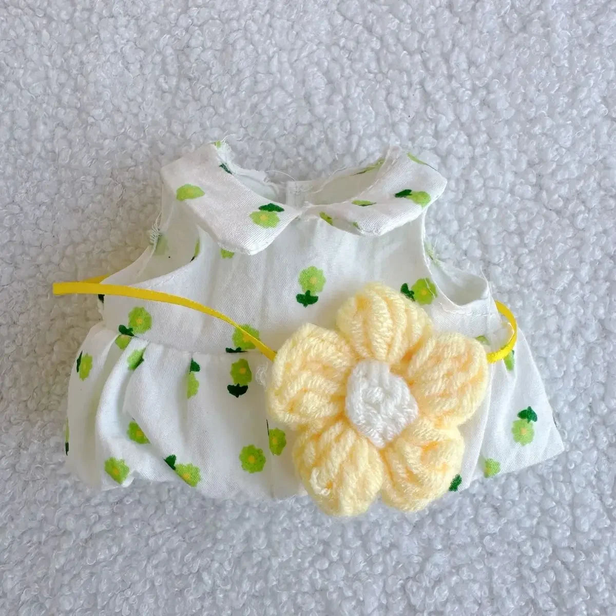 EZ Chinese Qipao Hairpin Flower Dress for Labubu 3.0 Outfit Summer Countryside Princess Doll Clothes for V1/V2/V3 Labubu
