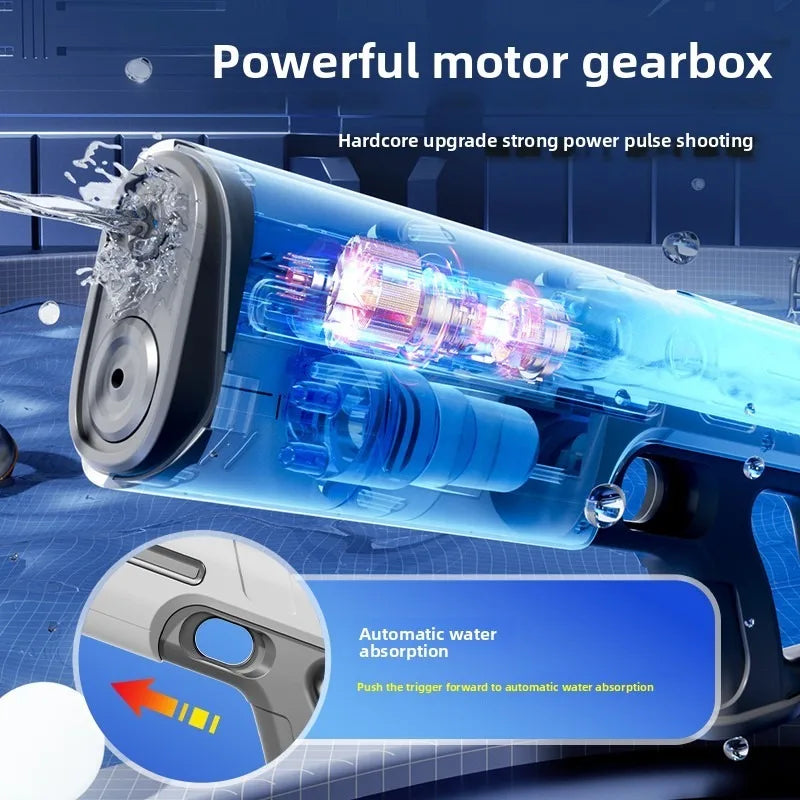EZ Children's Fully Automatic Water Storage Gun Large Capacity Electric Water Absorbing Toy Gun Summer Outdoor Water Toy Gift