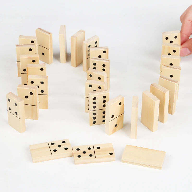 EZ wooden Domino chess set-high-quality board game toys, equipped with sturdy storage boxes, very suitable for family game nights