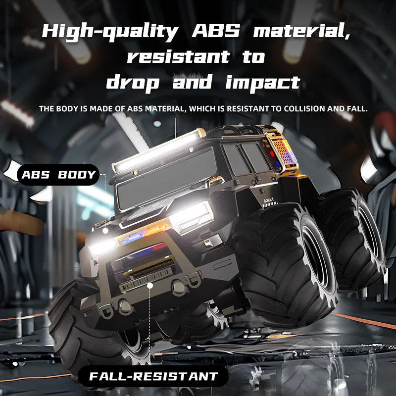 EZ Remote Controlled Car Amphibious Stunt Vehicle Police Car Climbing Vehicle Four-wheel Drive Off-road Vehicle Beach Toy