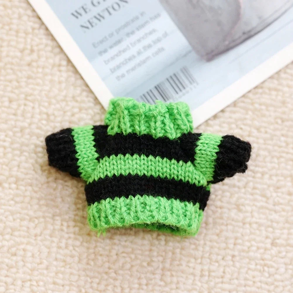 EZ Mini Doll'S Clothes Outfit Accessories For Labubu for Elf doll Knitted Christmas Love twisted solid Santa sweater Clothing