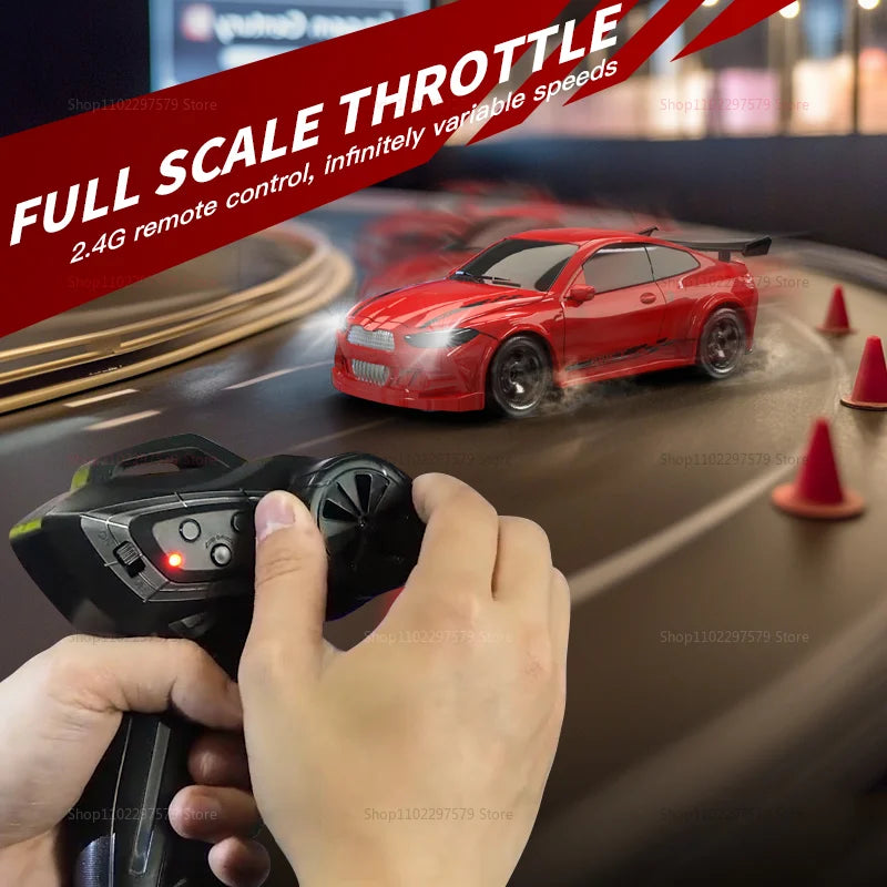 EZ New 4WD 2.4GHZ RC Simulation Mini Drift Car Palm Racing Model Desktop Toys 1/64 Scale Remote Control Car Gift For Children Boys