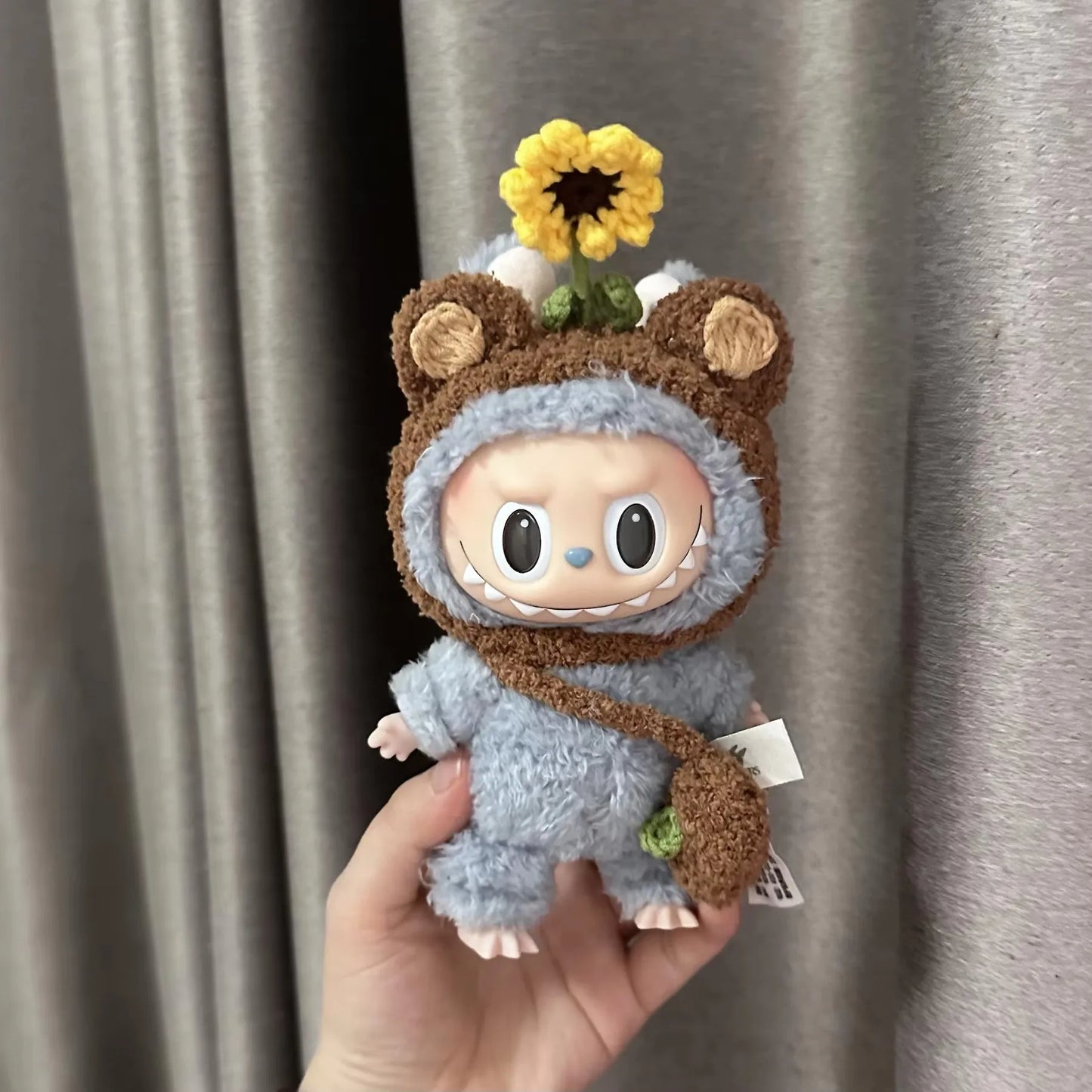 EZ 17cm Labubu Doll Clothes Sunflower Red Flower Heartbeat Macaron labubu clothes labubu cute clothing  ﻿