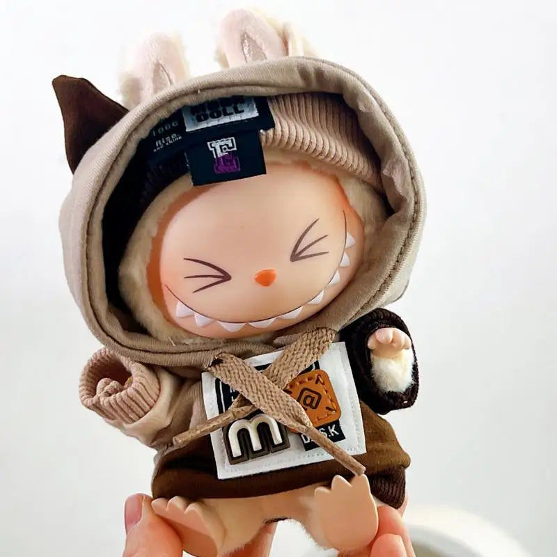 EZ For labubu v1/v2/v3 baby clothes cool sweater doll can be worn for labubu accessories Cute Decoration Little Cloths