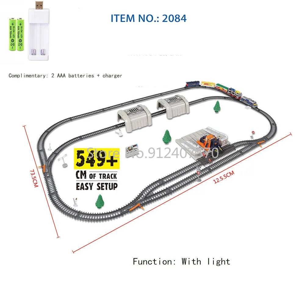 EZ Electric Train High Speed Train Model Railway Track Harmony Rail Toy Car  Assemble DIY Set Children Christmas Gift Toy for Boy