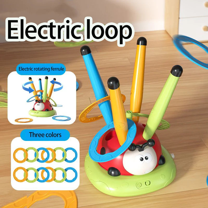 EZ Ladybug Sport Entertainment Game Toy Multifunction Rope Skipping Machine Ferrule Jump Rocket Launcher Outdoor Educational