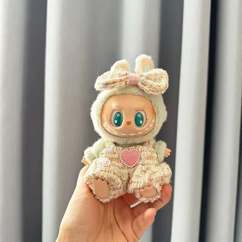 EZ Labubu 17cm Doll's Clothes Shoes Bag The Monster Outfit Accessories Clothing DIY Kids Gift Sweet Princess High-quality Dress