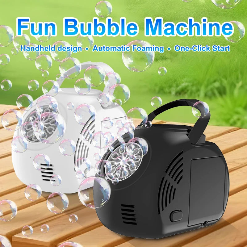 EZ Fully Automatic Handheld Bubble 10 Hole Outdoor Wedding/Birthday Party Children's Bubble machine without battery bubble water