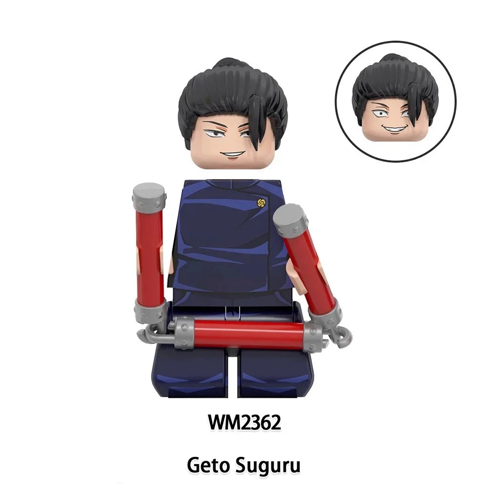 EZ Jujutsu Kaisen Anime Cartoon Gojo Satoru Itadori Yuj Fushiguro Megumi Okkostu Yuta Building Blocks Mini Action Figures Kids Toy