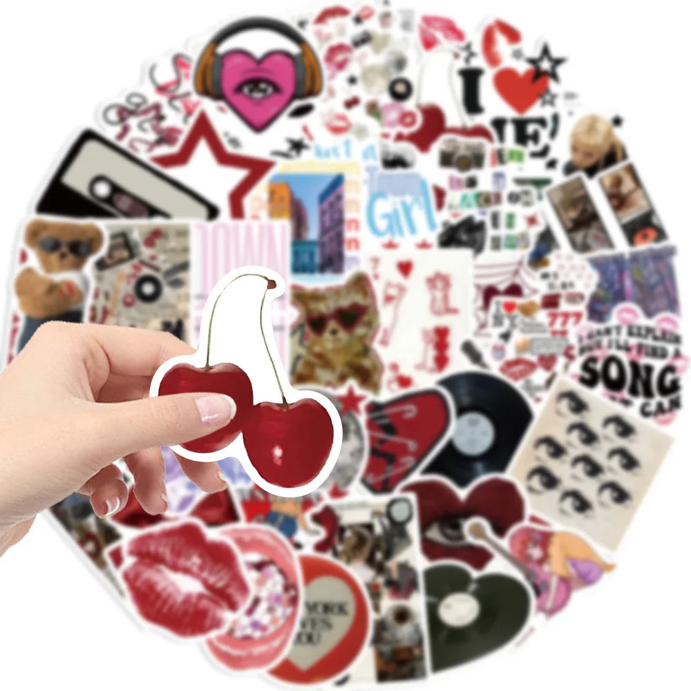 EZ 50/100pcs Downtown Girls Aesthetic Y2K Graffiti Stickers DIY Phone Guitar Laptop Notebook Suitcase Waterproof Sticker Kids Toys
