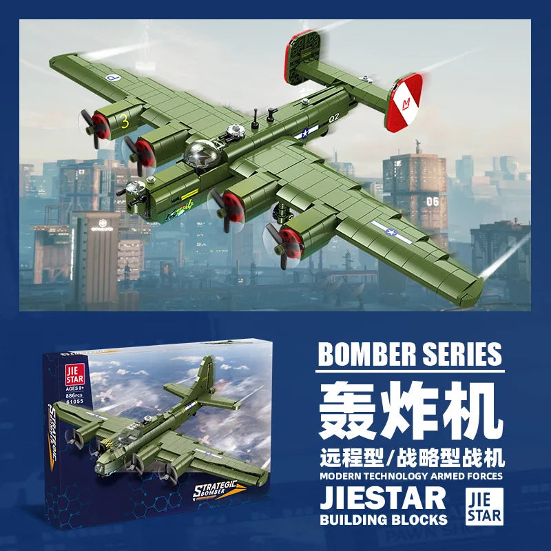 EZ Airplane toy Children assemble bomber model DIY building blocks