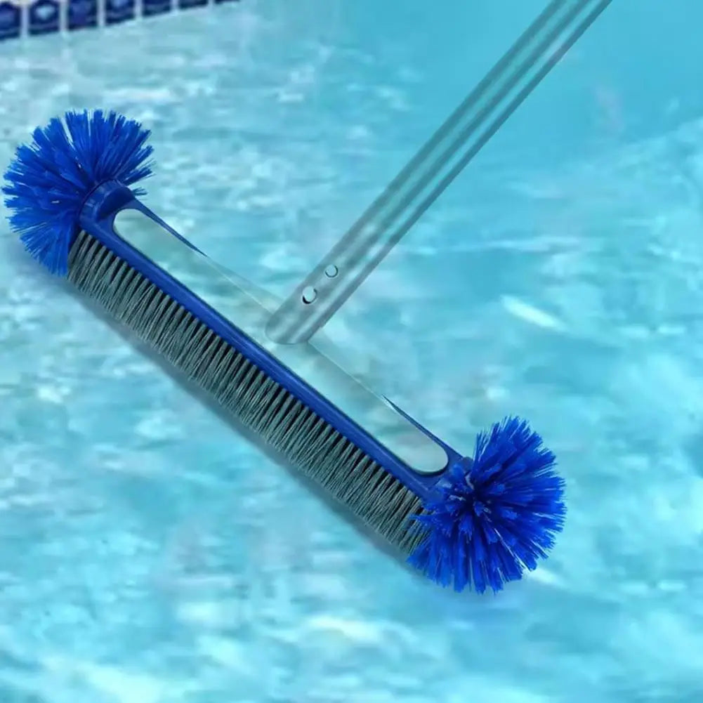 EZ Swimming Pool Brush Head With Corner Cleaning Brush Semi-spherical Bristles Easy To Install Pool Tile Scrubber Brush