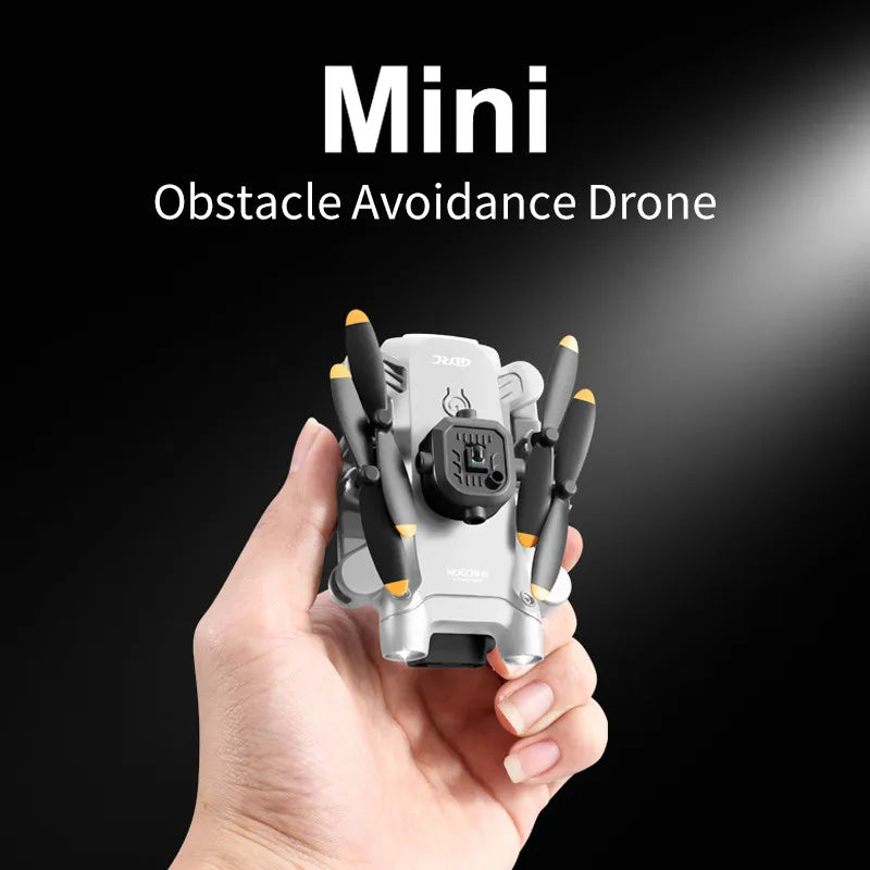 EZ Mini V30 WiFi FPV Drone With 4K HD Dual Camera Obstacle Avoidance Drones Foldable RC Quadcopter Gift for Adults Kid Black Grey