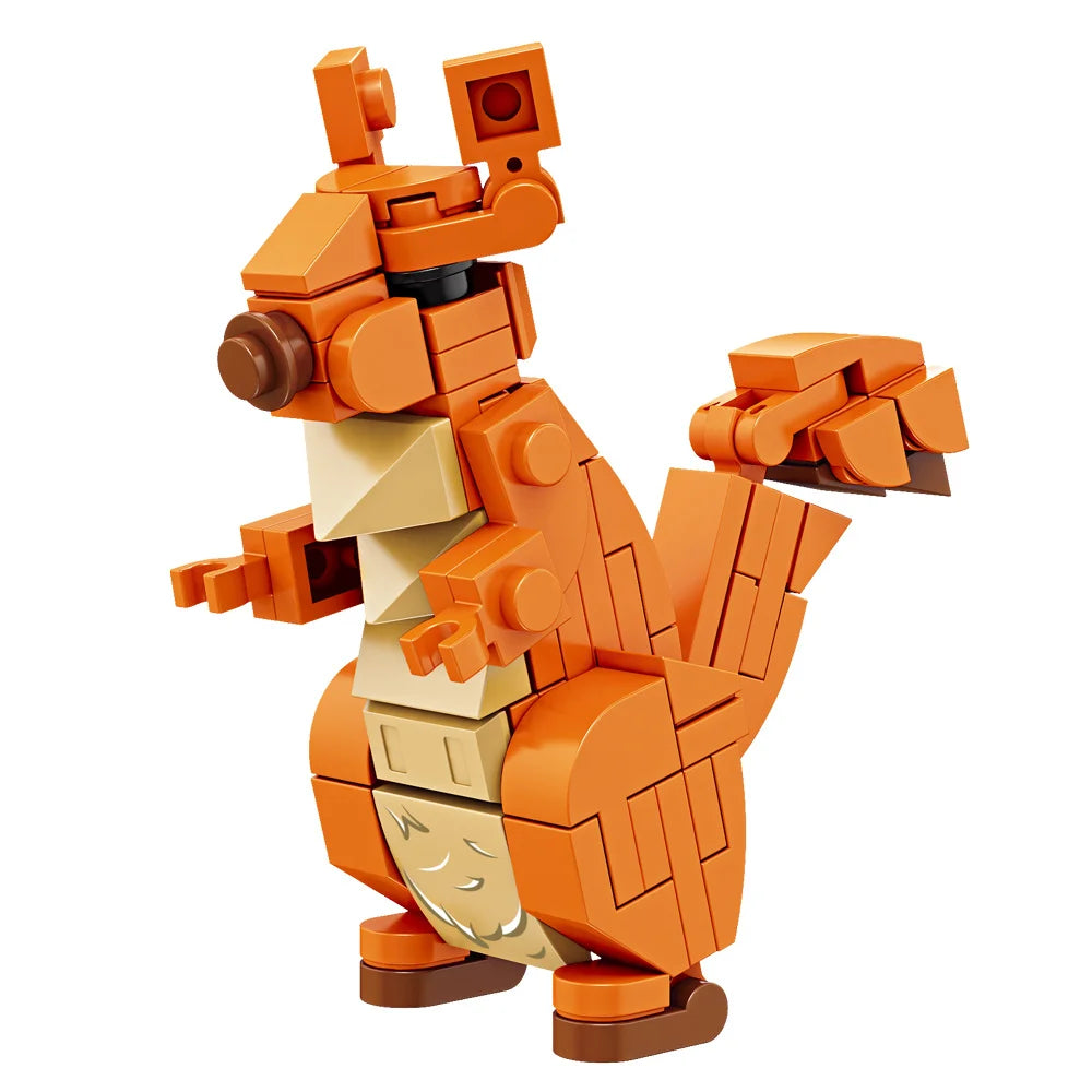EZ Animals Figures Fox Kangaroo Giraffe Figure Model Building Blocks Kits Toys For Children Wild Animal Kids Gifts