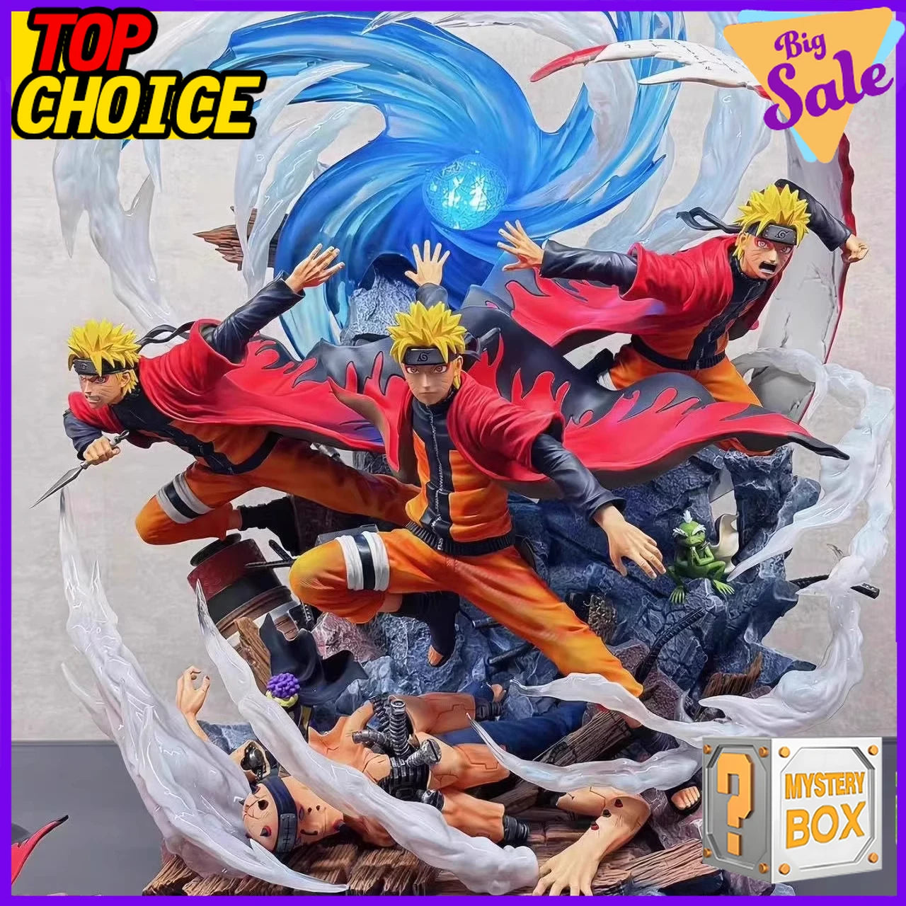 EZ Naruto Anime Figure Blind Box 12 PCS Mystery Box Collection Random Character Uzumaki Naruto Sasuke Kakashi Action Figure Gift