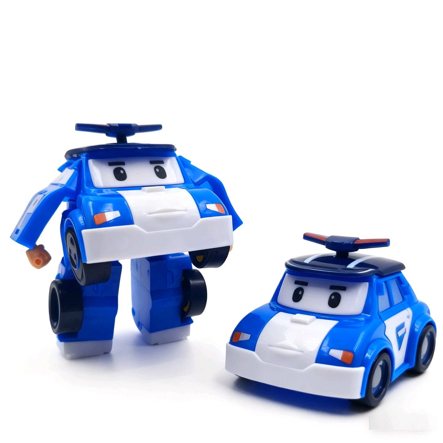 EZ 6pcs/set Cartoon Robocar Poli Action Figures Transformation Anime Hand Deformation Car Model Airplane Gift Toys Robots For