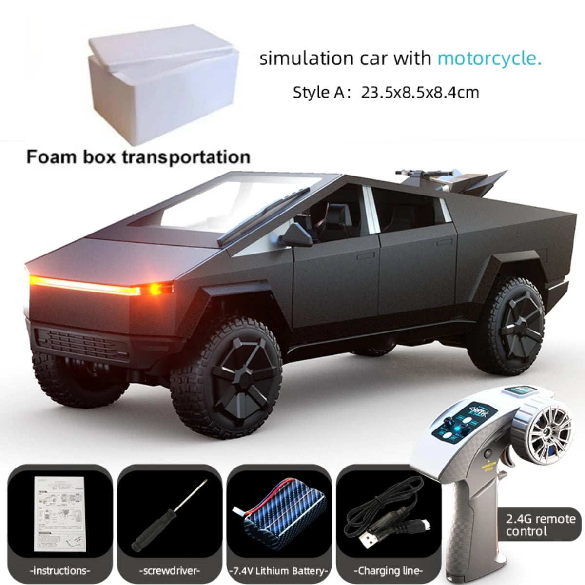 EZ JJRC C8817 Alloy RC Car Remote Control Car Simulation Camping Equipment Pickup Truck Model Rc Car Kids Toys Boy Gifts
