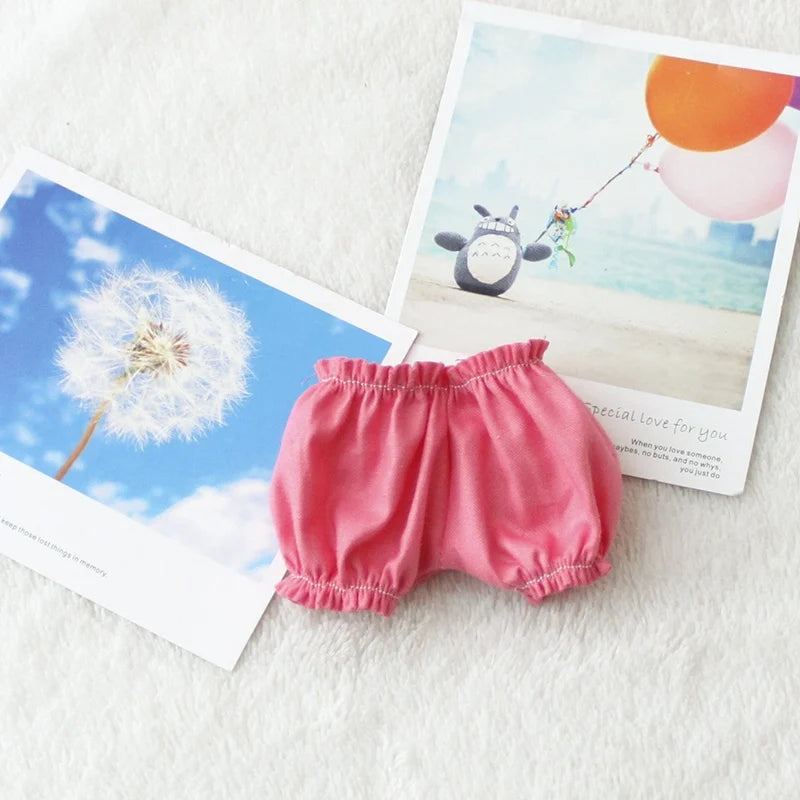 EZ Cute Mini Plush Doll's Clothes Bloomers For 17cm Labubu Idol Dolls Trousers Mini Shorts Clothing DIY Kid Gift Dolls Accessories