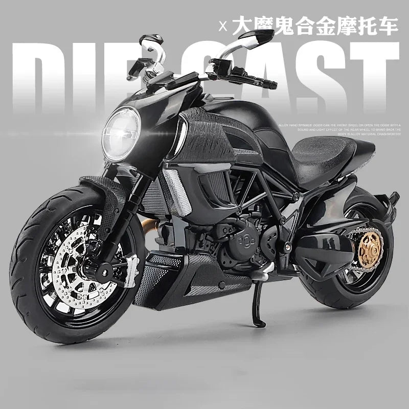 EZ 1:12 Ducati Diavel Carbon Red Die Cast Vehicles Collectible Hobbies Motorcycle Model Toys Birthday gift for children