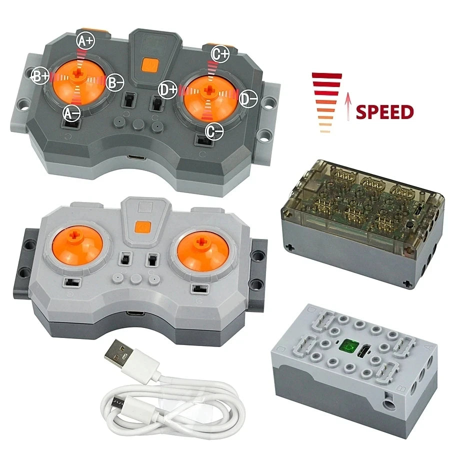 EZ Technical Electronic Building Block MOC Refit Accessories Micro-motor RC Power Functions Parts Creative DIY Car Bricks Kids Toys