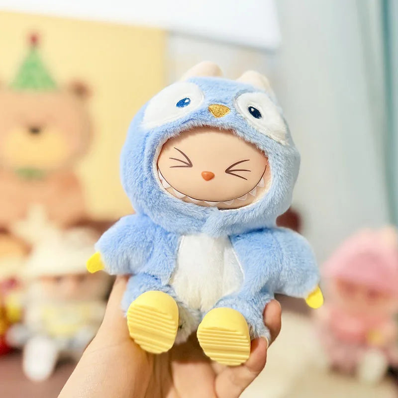 EZ Labubu Doll Clothes Baby Penguin Onesie Colorful Shoes and Headphones for Labubu Gen I II III Sitting Party Accessories