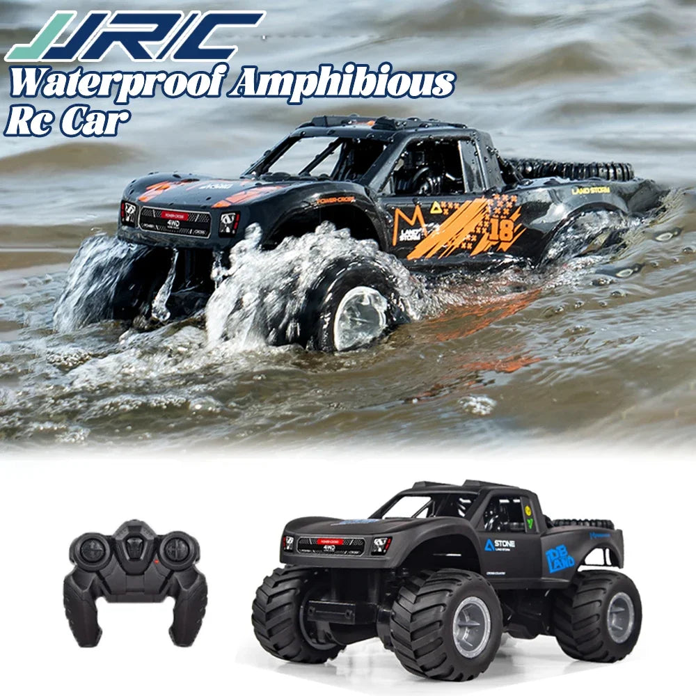 EZ Jjrc Rc Car Waterproof Amphibious 4Wd Off-Road Vehicle Remote Control Water Land Crawler Stunt Climbing Truck Toys for Children