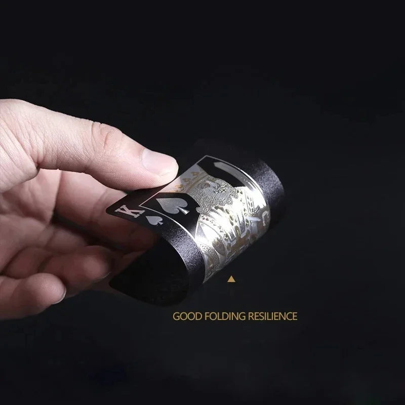 EZ Color Black Gold Playing Card Game Card Group Waterproof Poker Suit Magic Dmagic Package Board Game Gift Collection