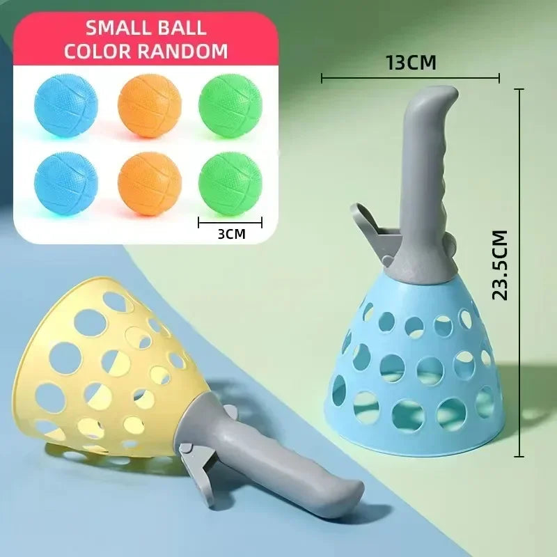 EZ Children's Puzzle Throwing Catapult Ball Parent-child Interaction Fun Elastic Catapult Boy and Girl Double Sports Toys Gift