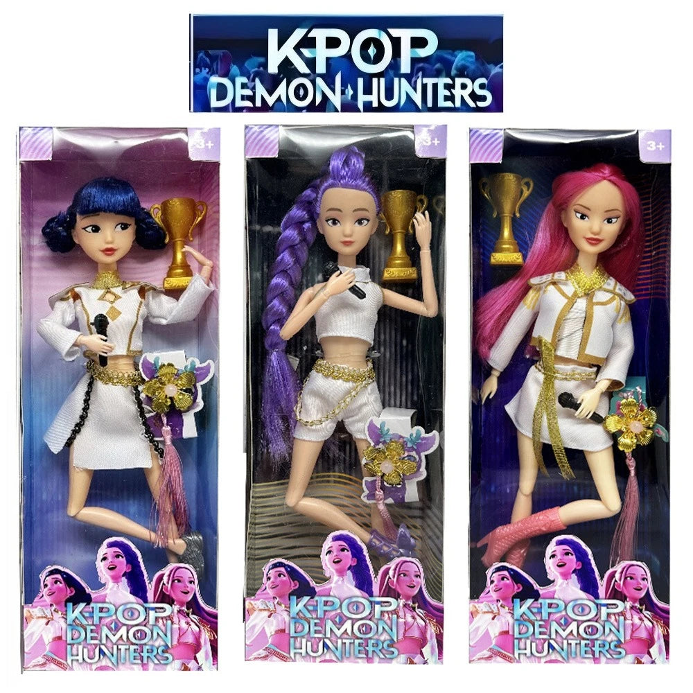 EZ HOT Doll Toys Kpop Demon Hunters Action Figure Toy Rumi Mira Zoey Beautiful Princess Baby Girl Dolls Plastic DIY Toy for Girls