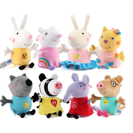 EZ 19cm 100% Genuine PEPPA PIG Stuffed Soft Doll Peppa George Zoe Suzy Rebecca Emily Danny Pedro bear Dinosaur Children Plush toy