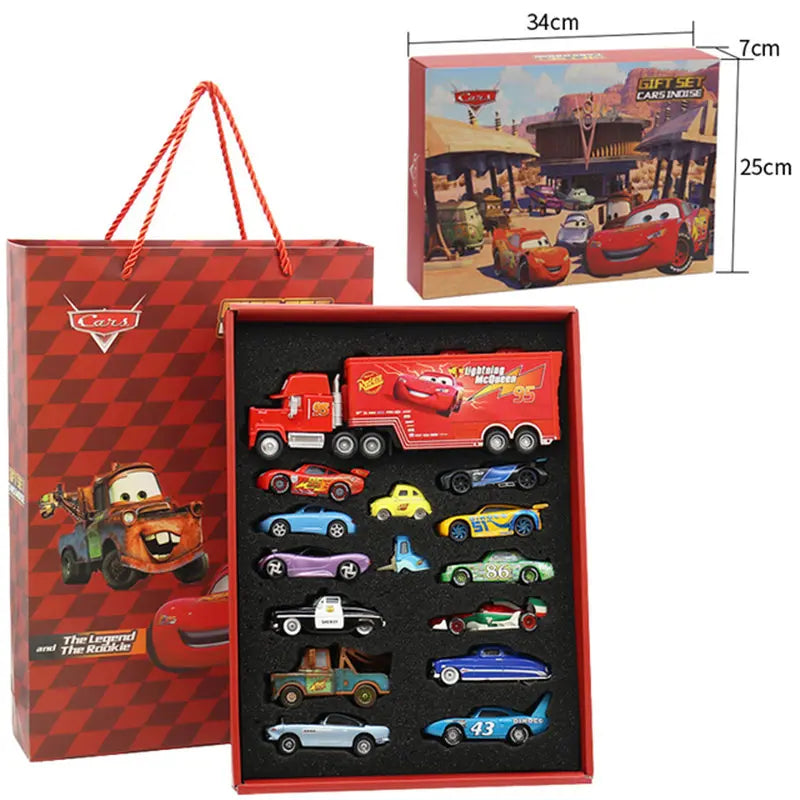 EZ Disney Pixar Cars 3 Metal Diecast lightning McQueen Mater Champion Car Model Toy Gift Set Jackson Uncle Truck Boy Birthday Toys