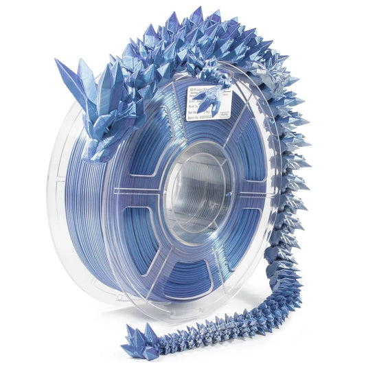 EZ 1Kg Dual Colour 3D Printing Filament silk PLA Blue silver 1.75MM Printing Material Silk PLA silver blue 2 Colours 200g