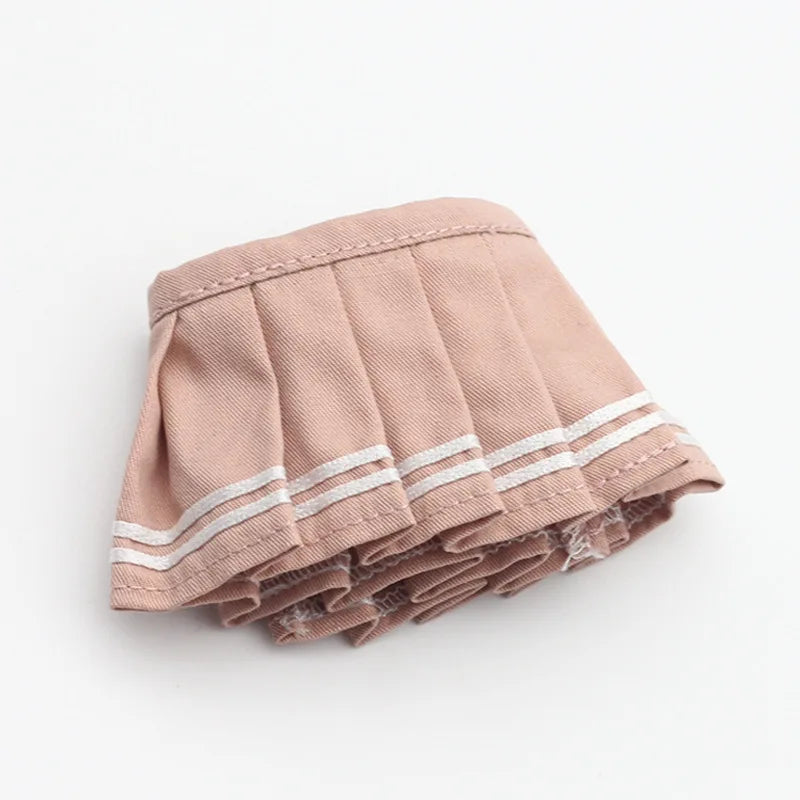 EZ Labubu Doll Clothes Set for V1/V2 Dolls Macaron JK Pleated Skirt with Camera and Shoes