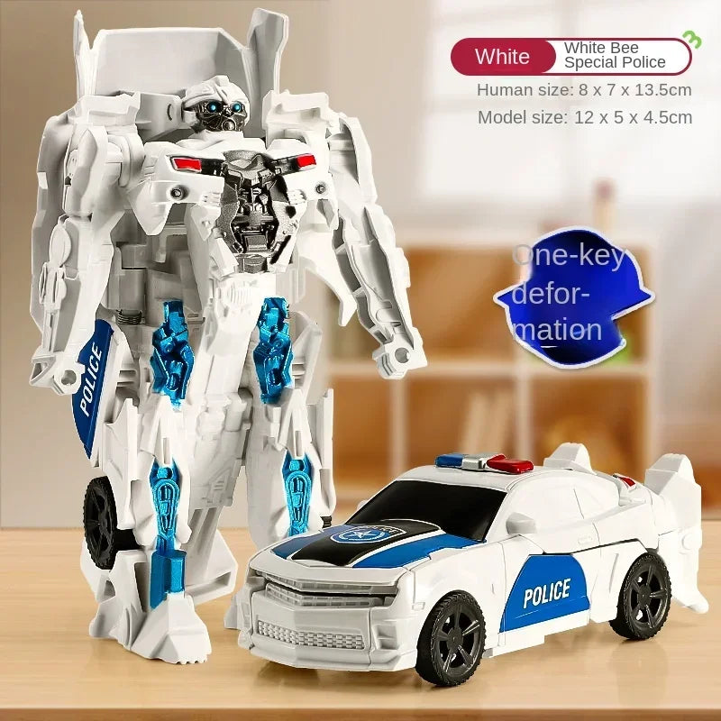 EZ Transformation Car Toy One Step Deformation Robot Action Figure Model Kid Puzzle Toy Anime Robot Model Deformation Car