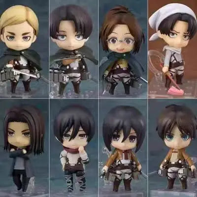 EZ Attack on Titan Blind Box Anime Figure PVC Model Eren Mikasa Levi Mystery Collectible Toy Surprise Gift Box for Fans