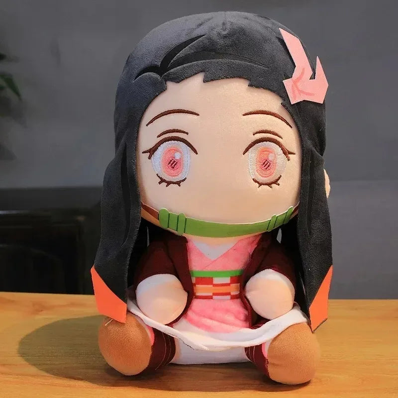 EZ 20cm Hot Japan Demon Slayer Plush Dolls Lovely Anime Kimetsu No Yaiba Kamado Tanjirou Nezuko Zenitsu Kyoujurou Toys Kids Gifts