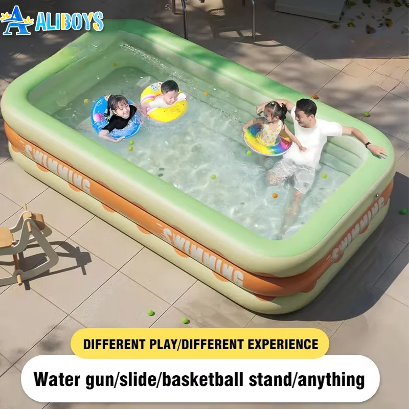 EZ Inflatable Swimming Pool Collapsible Large Size Inflatable Paddling Pools Family Summer Indoor Outdoor Party Toys Children Gifts