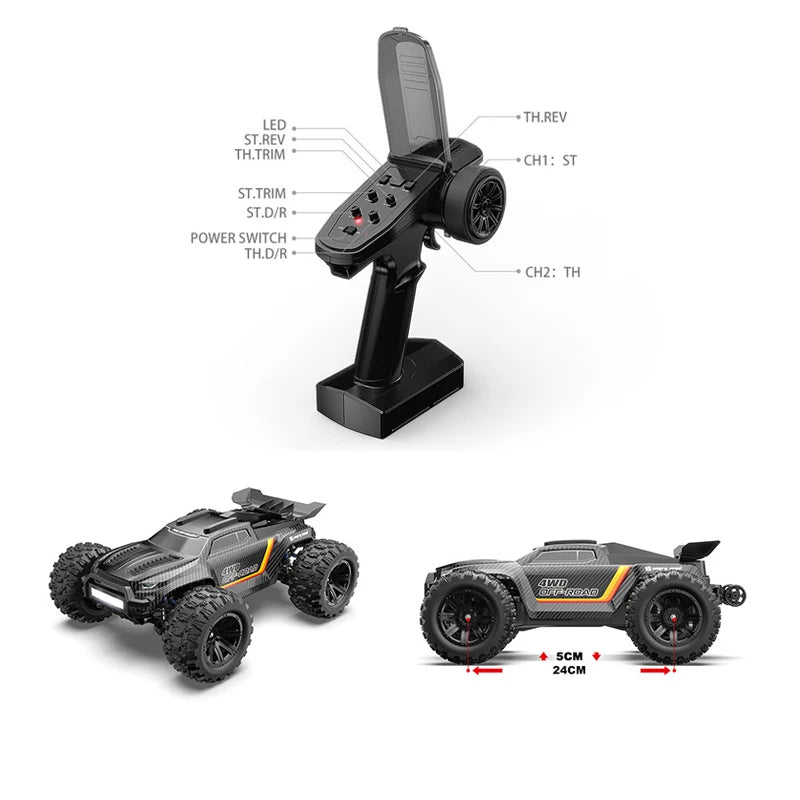 EZ New MJX Hyper Go 16208 3S 1/16 Brushless RC Car Hobby 2.4g Remote Control Pickup Truck Model 4wd High-speed Off-road Boy Gift