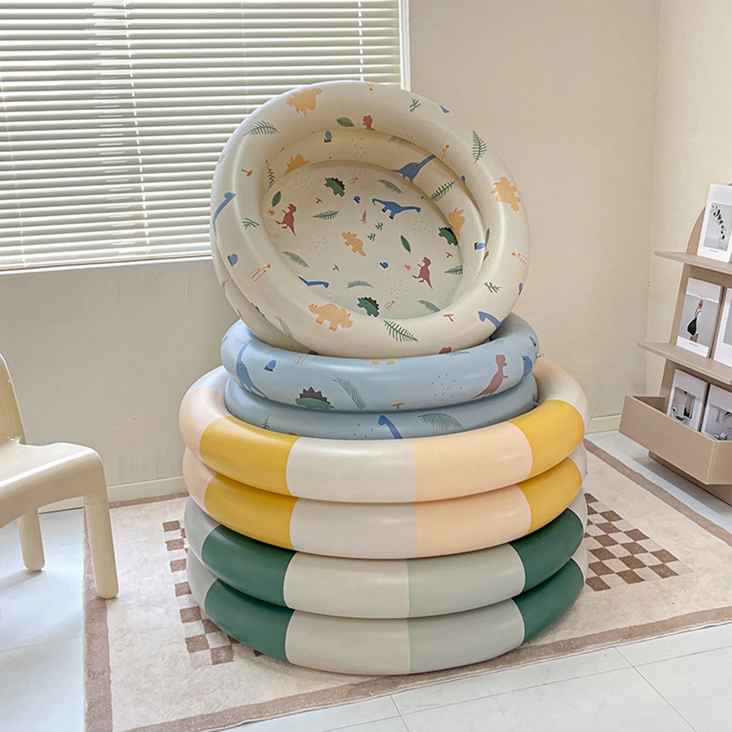 EZ Inflatable Pool Baby Retro Blow Up Swimming Pool Family Cute Style Thickened Water Pool