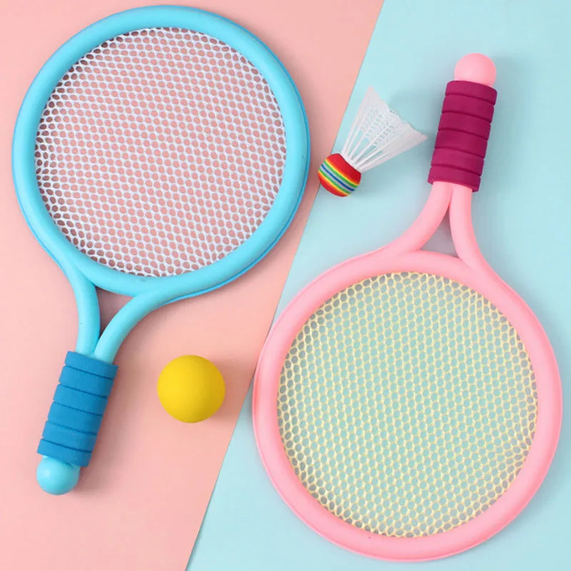 EZ Racket Tennis for Children Outdoor Sports Badminton Racket Kindergarten Toy Set for 3-12years Old Badminton Sets