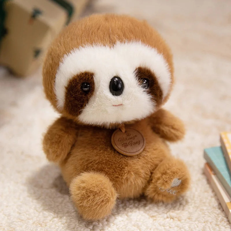 EZ Cute Sitting Animals Red Panda Fox Sloth Cat Soft Plush Dolls Stuffed Capybara Pig Plushie Baby Toys Gifts For Children