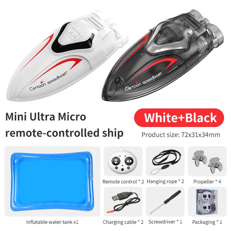 EZ Mini Rc Boat C166 Children Toys Remote Control Ship for Pool Radio-Controlled Speedboat Kids Gift Waterproof Water Electric Toys
