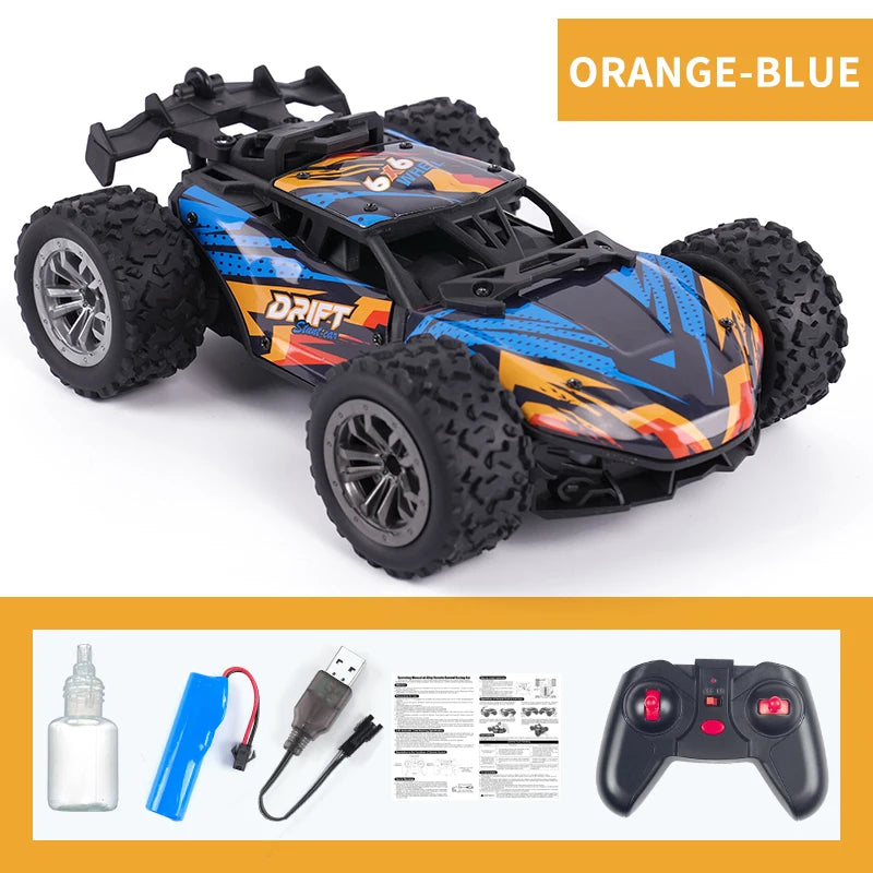 EZ Children's Alloy Remote Control Car Morphing Six-Wheeled RC Off-Road Climbing Stunt Four-Wheel Drive Spray Drift Racing Car Toys
