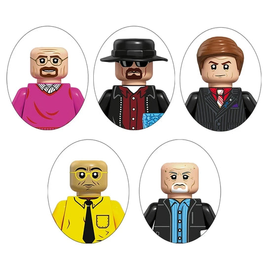 EZ Breaking Bad Season Heisenberg Walter White Gus Fring Saul Goodman Building Blocks Mini Action Figures Bricks Model Toys