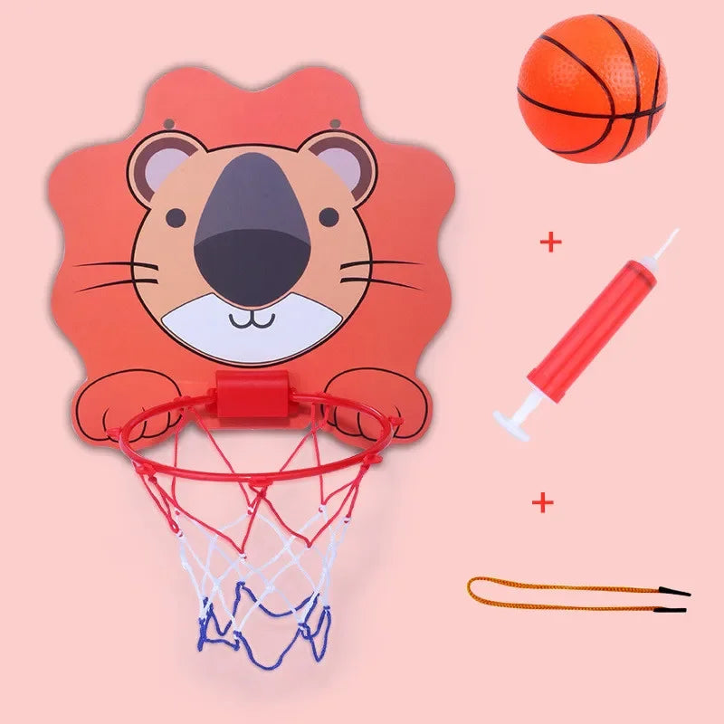 EZ Kids Basketball Hoop Kit Cartoon Creative Animals Basketball Stand Outdoor Indoor Game Sport Play Toys For Children Kids