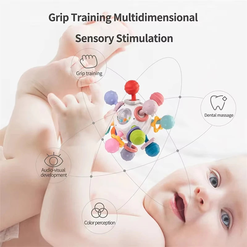EZ Montessori Baby Toys 6 12 Months Toddler Develop Sensory Toy Rattle Catch Ball Sand Hammer Tambourine Bell Drum Educational Toys