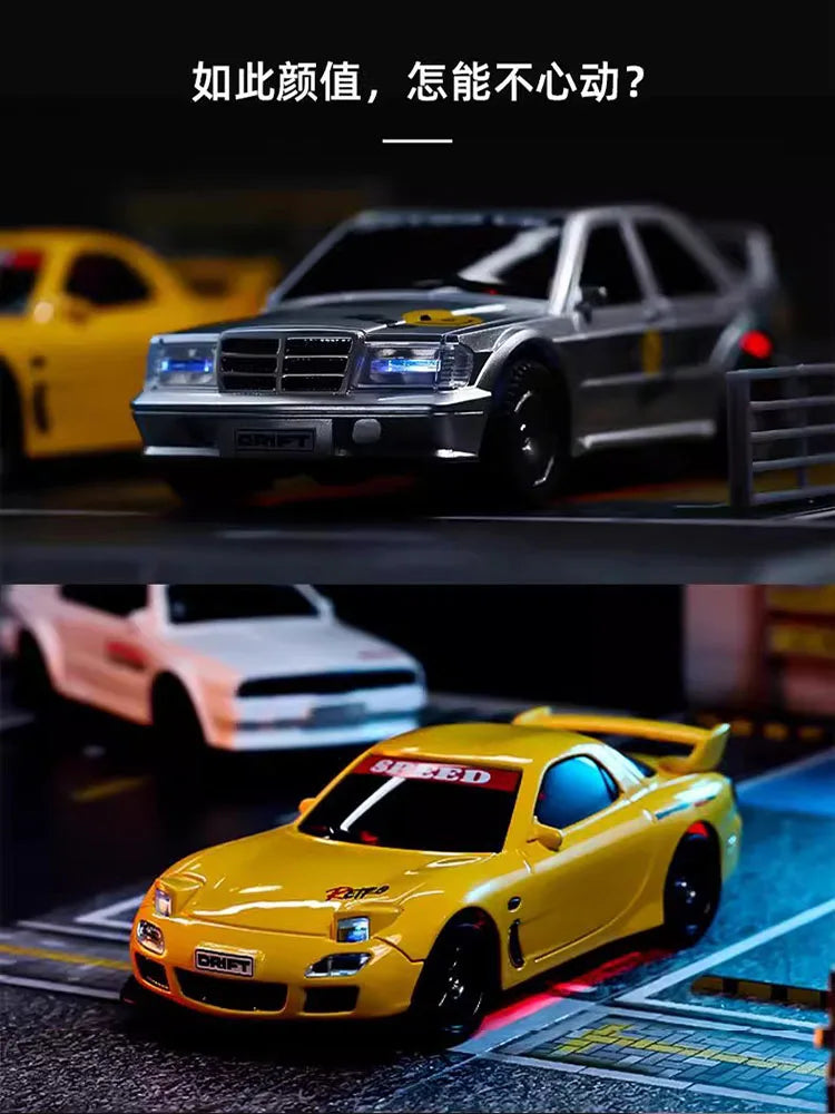 EZ Drift1/43 Mini Rc Car 2.4gq Fully Proportional 3-Speed Variable Speed Jdm Drift Remote Control Car Desktop Boychildren'Stoy Gift